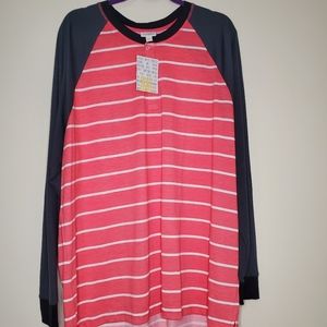LuLaRoe Mark Gray Pink and White 3x Unisex Top